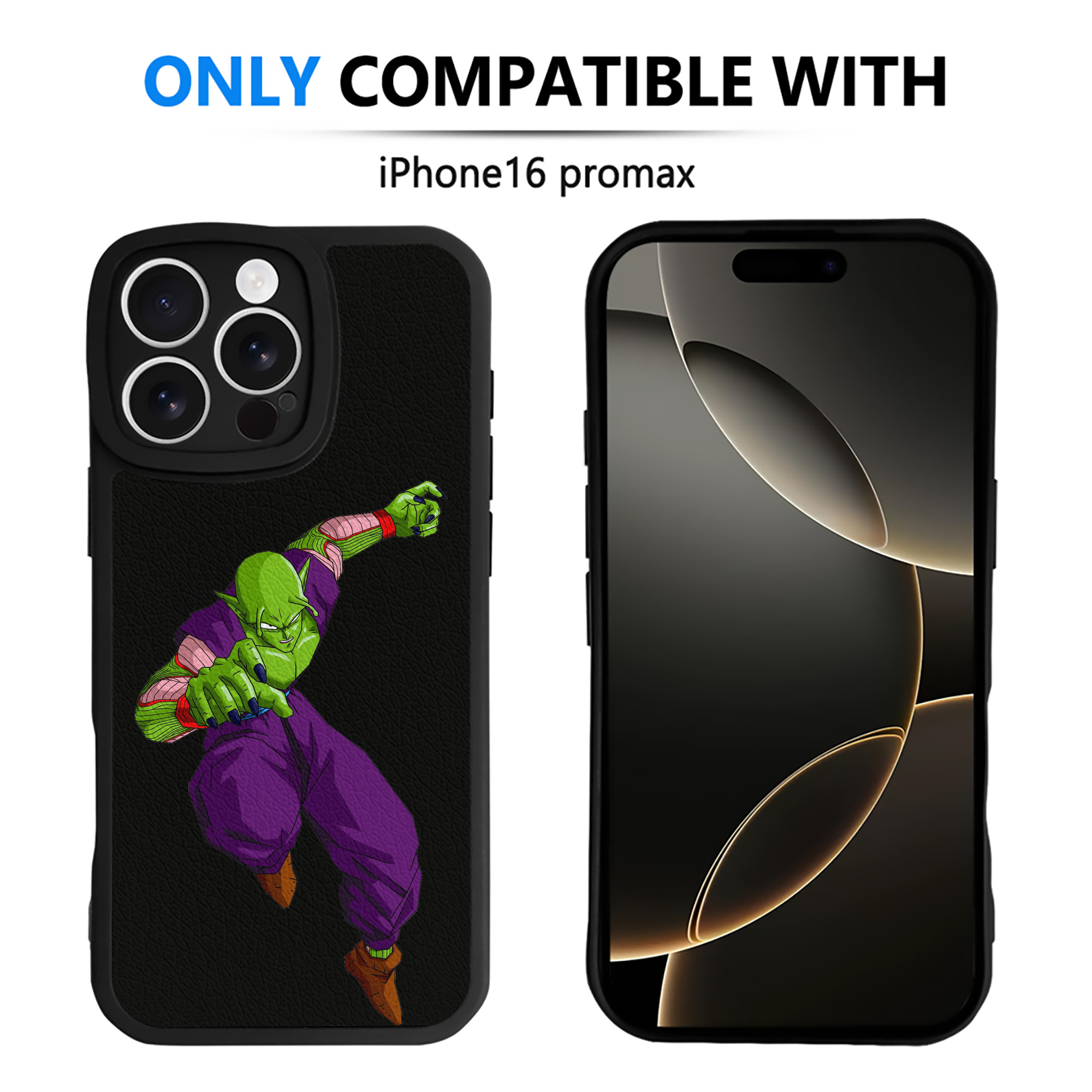 （画像用） ドラゴンボール ピッコロ DRAGON BALL Piccolo 【iPhone 16シリーズ対応】シリコンスマホケース（レザー調） 材質：シリコン